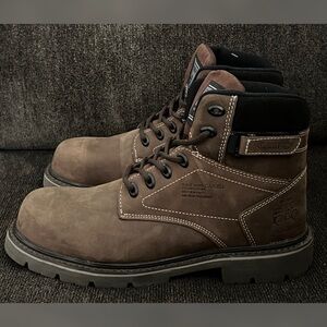 Caribu Pro Men’s Work Boots Brown Color Size 10